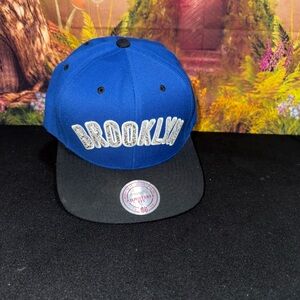 Blue and Black Brooklyn Snapback Hat